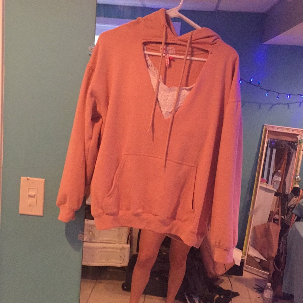 Hoodie with bralette
